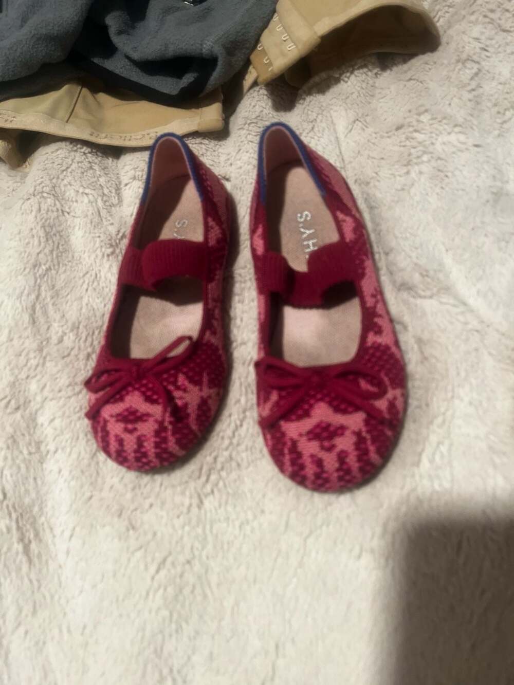Rothy's Kids The Kids Big Bow Mary Jane Size 11 Pink